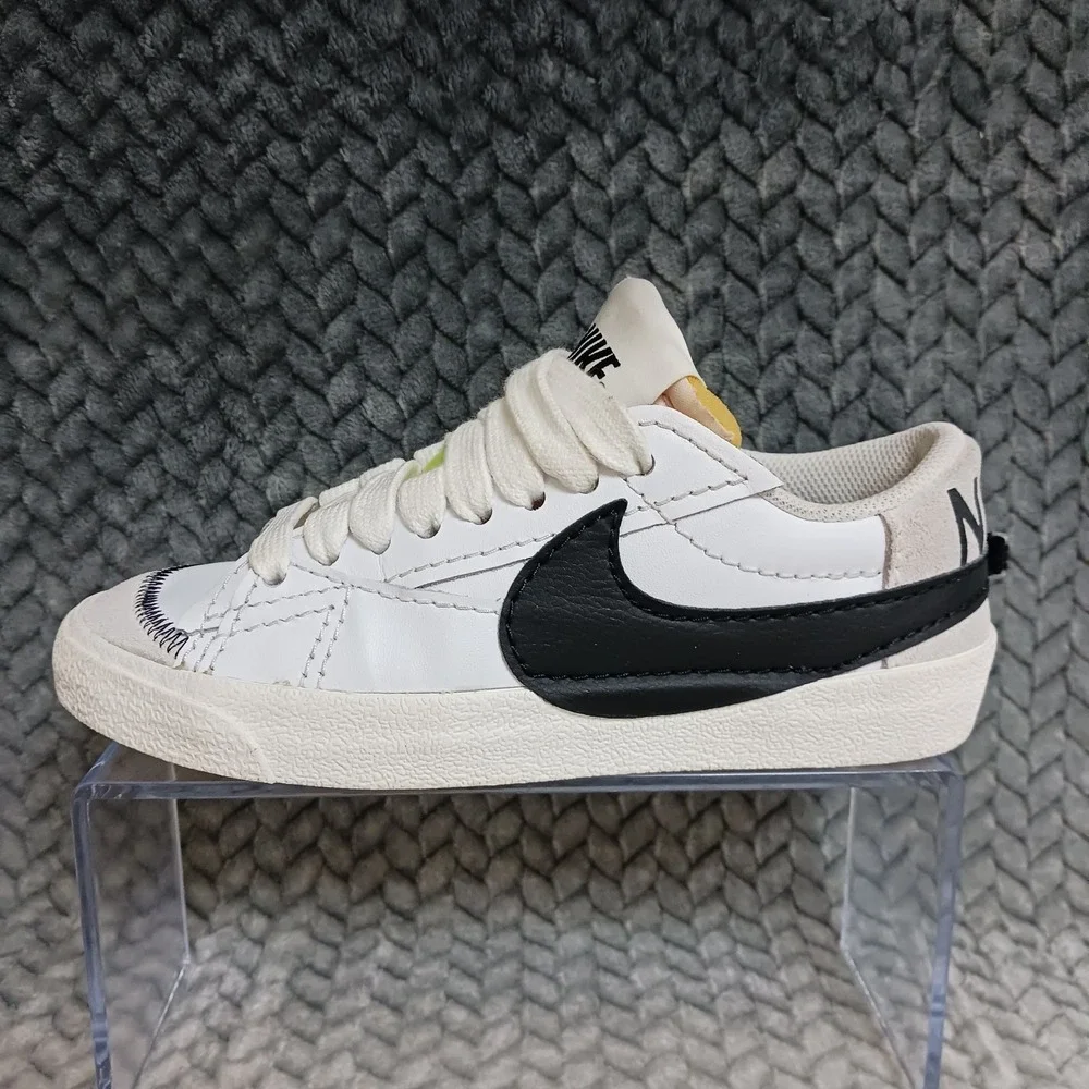 Nike Blazer Low 77 Jumbo White Black Sail Women's Sneakers Shoes Size 6